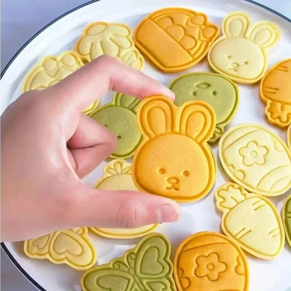 Cookie cutters with stamp spring shapes